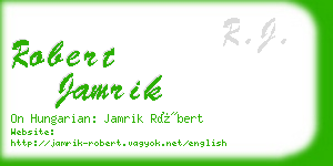 robert jamrik business card